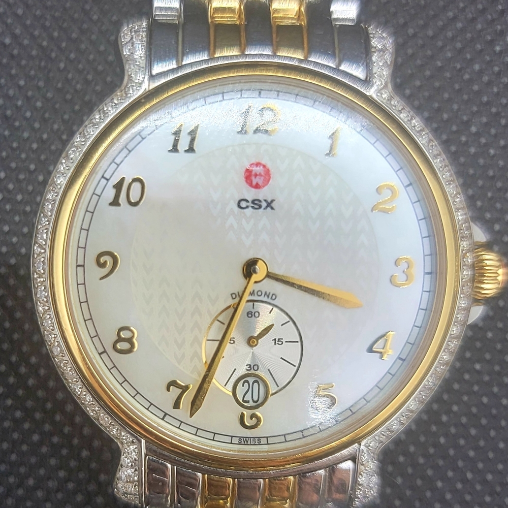 Michele CSX Gold and Silver Watch